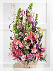 Colorful Condolences Funeral Flower Arrangement