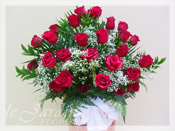 Basket of Roses :: Three Dozen Flower Arrangement